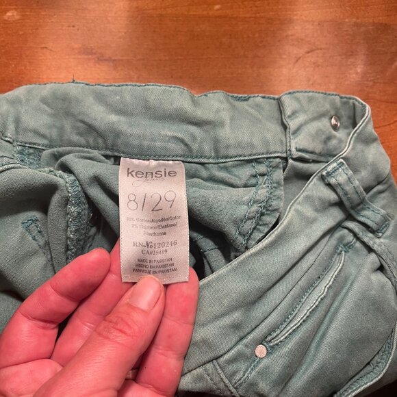 Kensie Jeans Vintage Luxe Women's Ultimate‎ High Rise Skinny Light Green - Picture 5 of 6